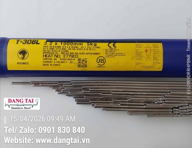 Que Hàn TIG Inox Kiswel 308L Chính Hãng – Hàn Đẹp, Bền, Giá Tốt