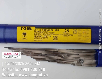 Que Hàn TIG Inox Kiswel 316L Chính Hãng – Chống Ăn Mòn, Bền, Giá Tốt