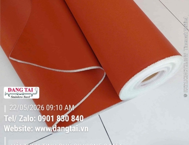 Vải Thủy Tinh Phủ Silicone 2 Mặt Chịu Nhiệt Cao – Chống Cháy, Giá Tốt, Giao Nhanh
