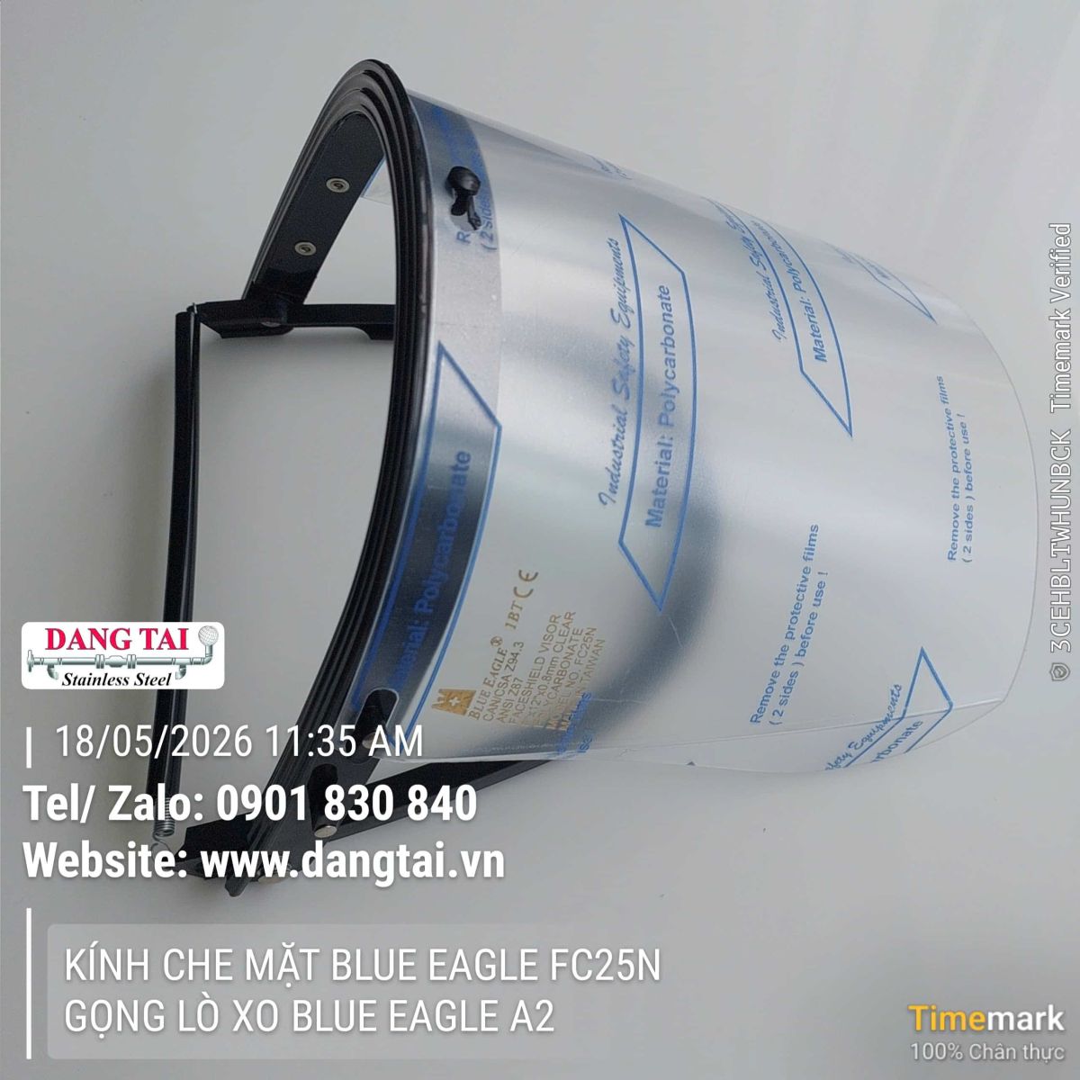 Kính Che Mặt Blue Eagle FC25N Bảo Hộ Lao Động Chính Hãng