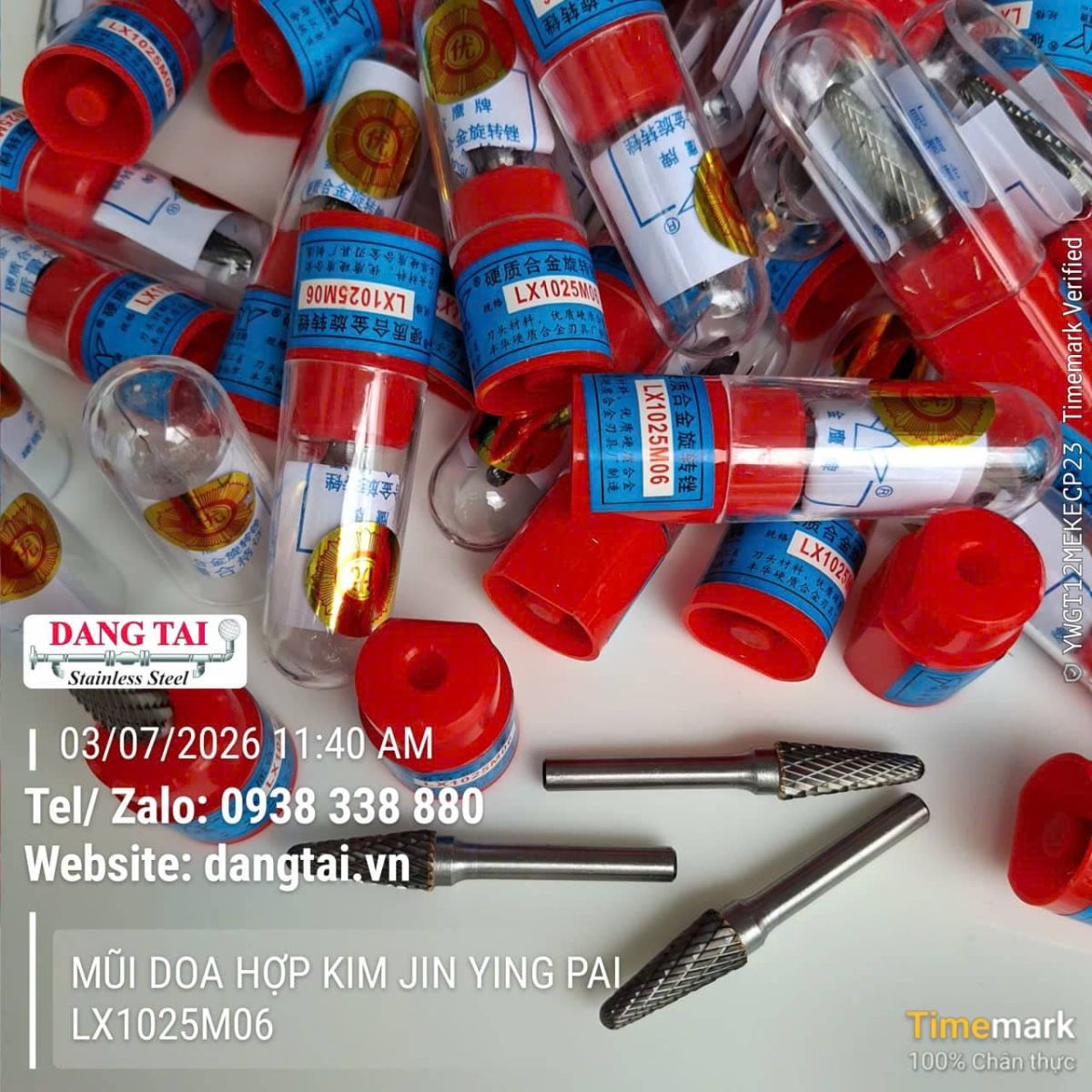 Mũi doa hợp kim cán 6mm Jin Ying Pai LX sắc bén bền bỉ