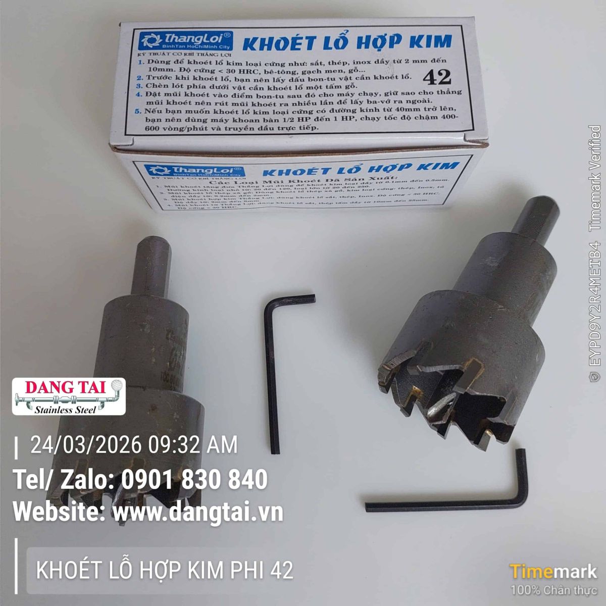 Mũi khoét hợp kim Thắng Lợi đa dạng kích thước