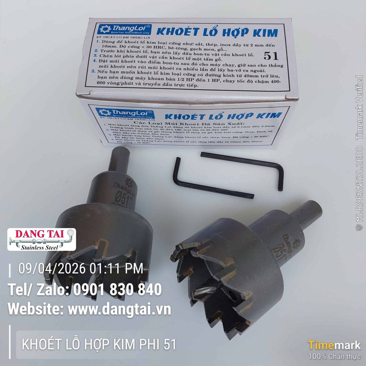 Mũi khoét hợp kim Thắng Lợi chịu nhiệt chịu mài mòn tốt