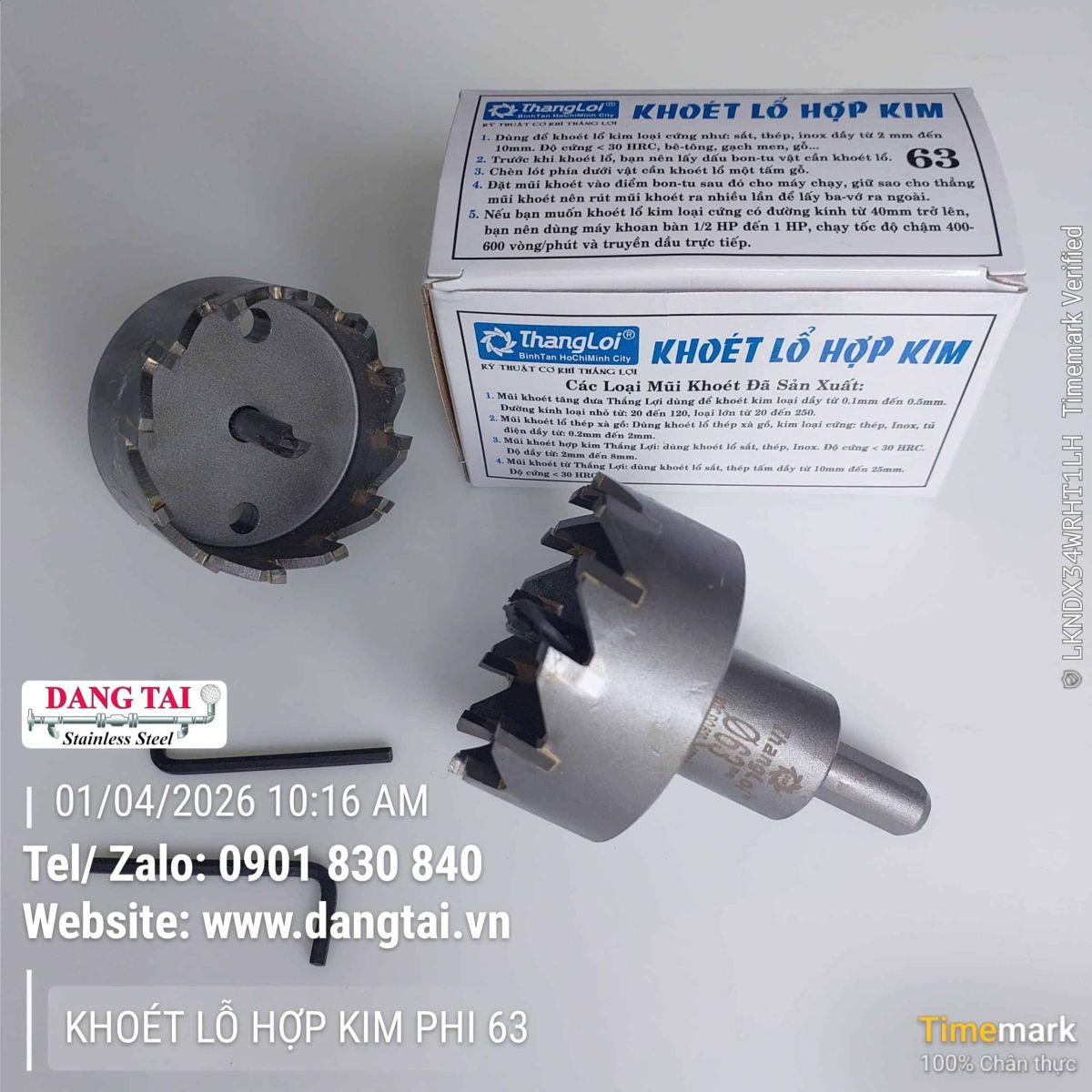 Mũi khoét hợp kim Thắng Lợi giá tốt hàng chính hãng