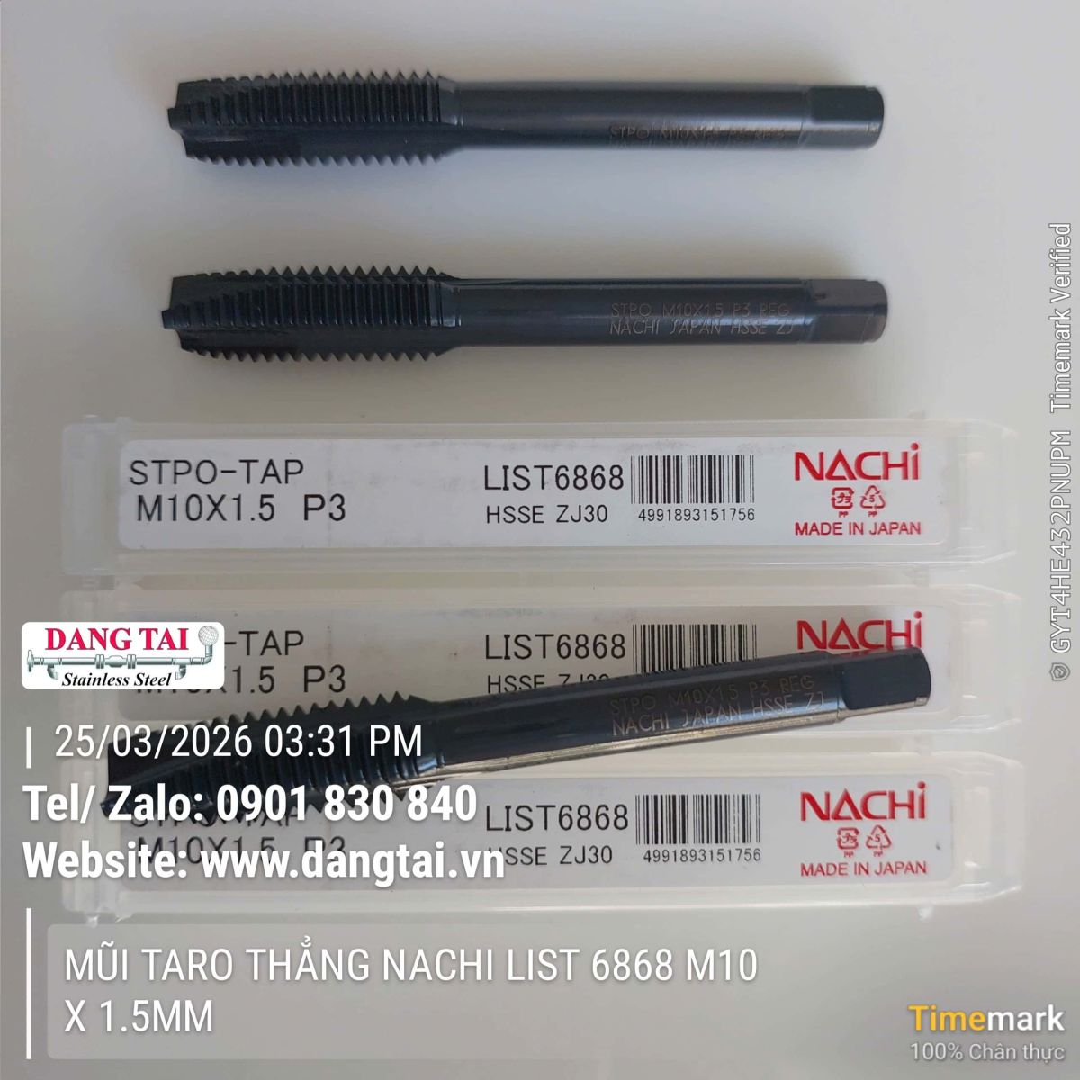 Mũi taro thẳng Nachi chính hãng hàng sẵn kho
