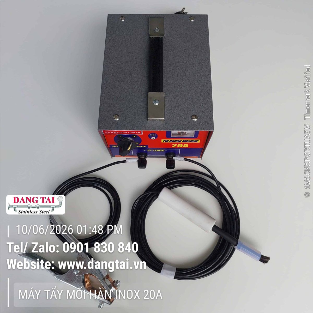 Máy Tẩy Mối Hàn Inox Điện Hóa 20A Chính Hãng – Tẩy Ố Vàng, Làm Sạch Mối Hàn Inox Nhanh Chóng Cho Xưởng Cơ Khí