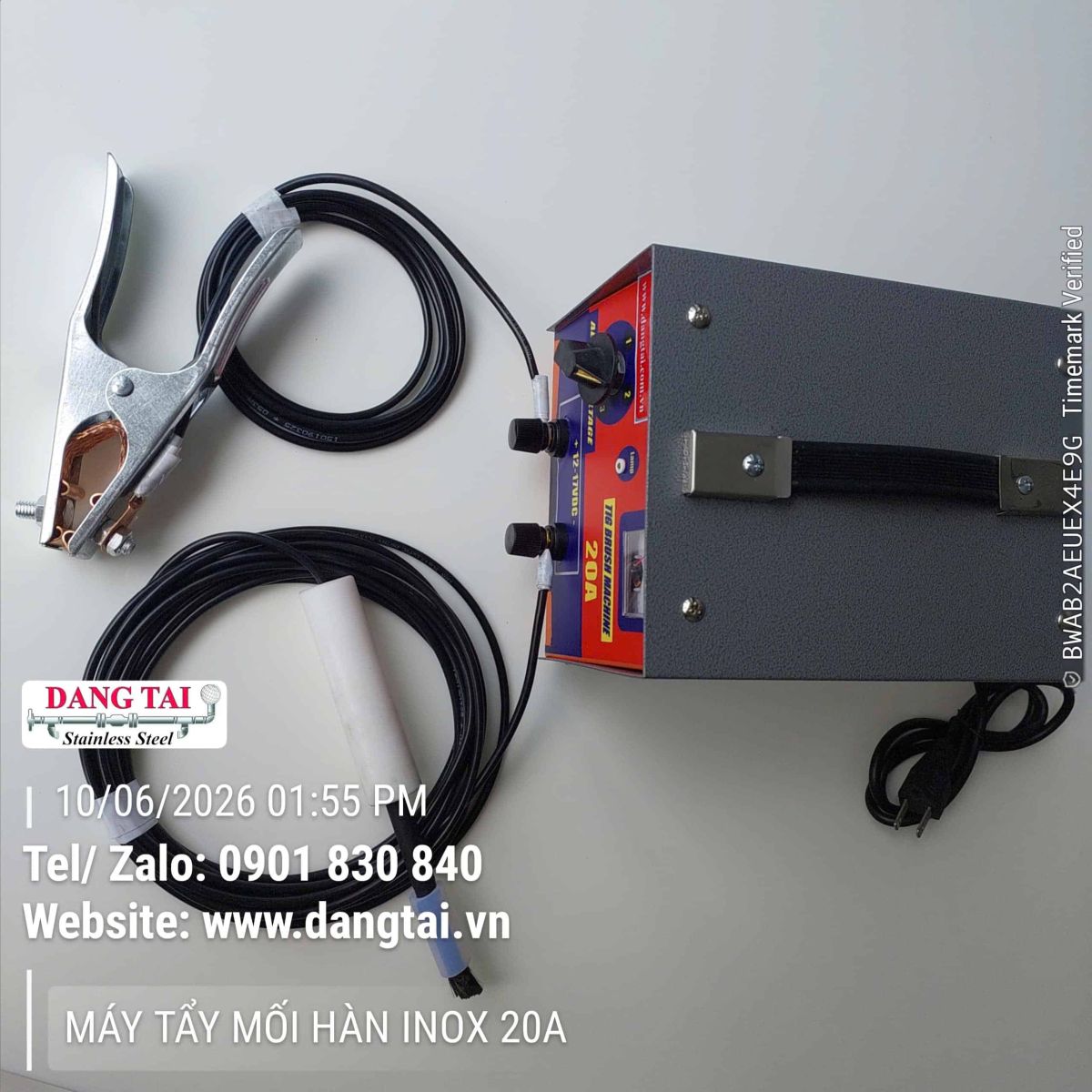 Máy tẩy trắng mối hàn inox 20A nhỏ gọn dễ sử dụng hiệu quả cao