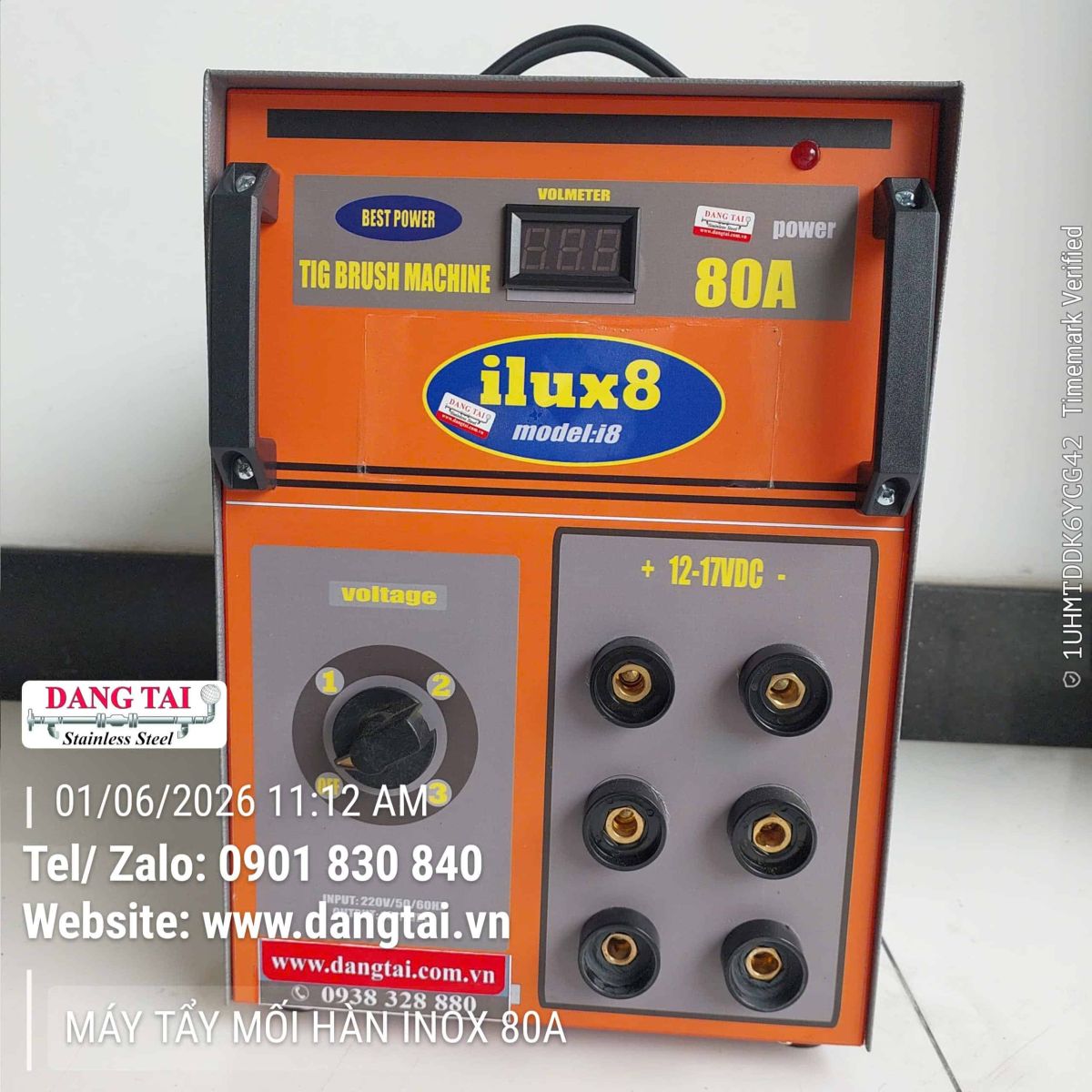 Máy Tẩy Mối Hàn Inox Điện Hóa 80A iLux8 Chính Hãng – Làm Sạch Mối Hàn TIG MIG Nhanh, Hiệu Quả Cho Xưởng Cơ Khí Inox