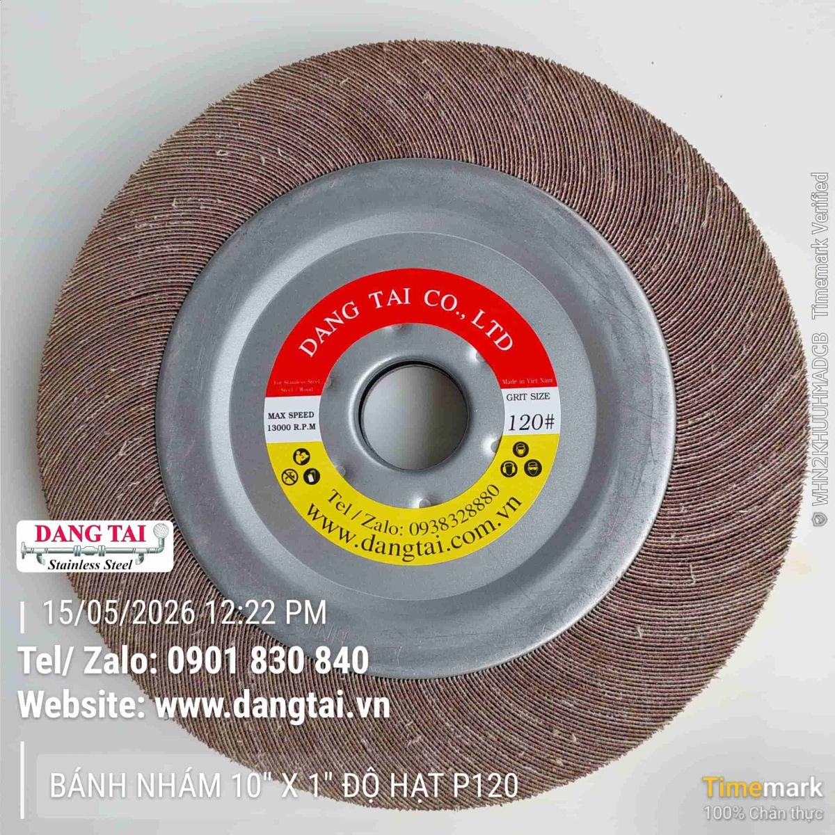 Bánh nhám đánh xước inox 10 inch chất lượng cao