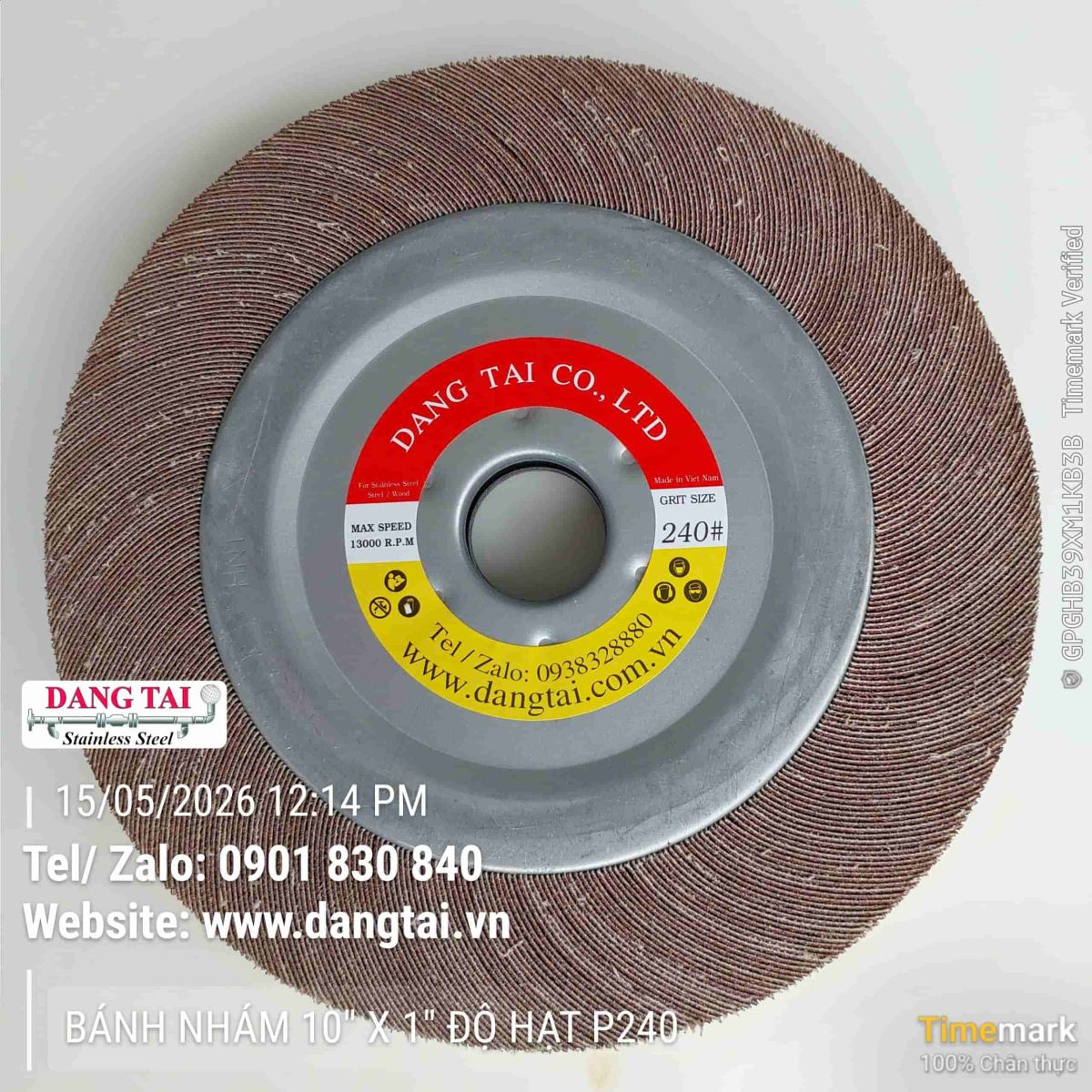 Bánh nhám đánh bóng kim loại 10x1 độ bền cao giá tốt