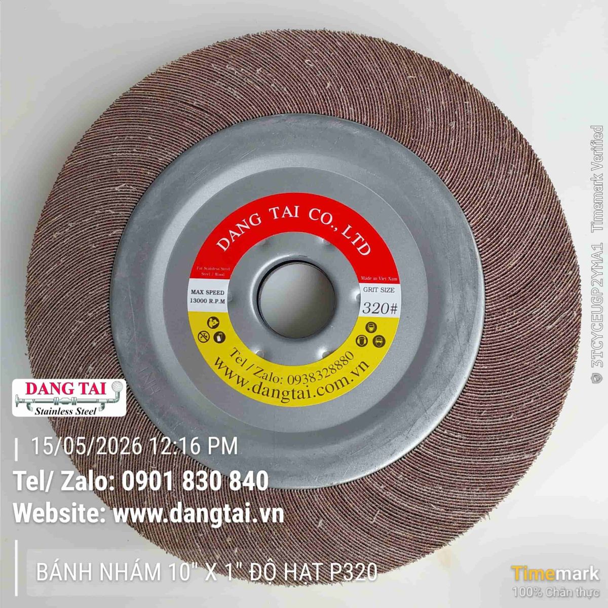 Bánh nhám đánh bóng inox công nghiệp hàng sẵn kho