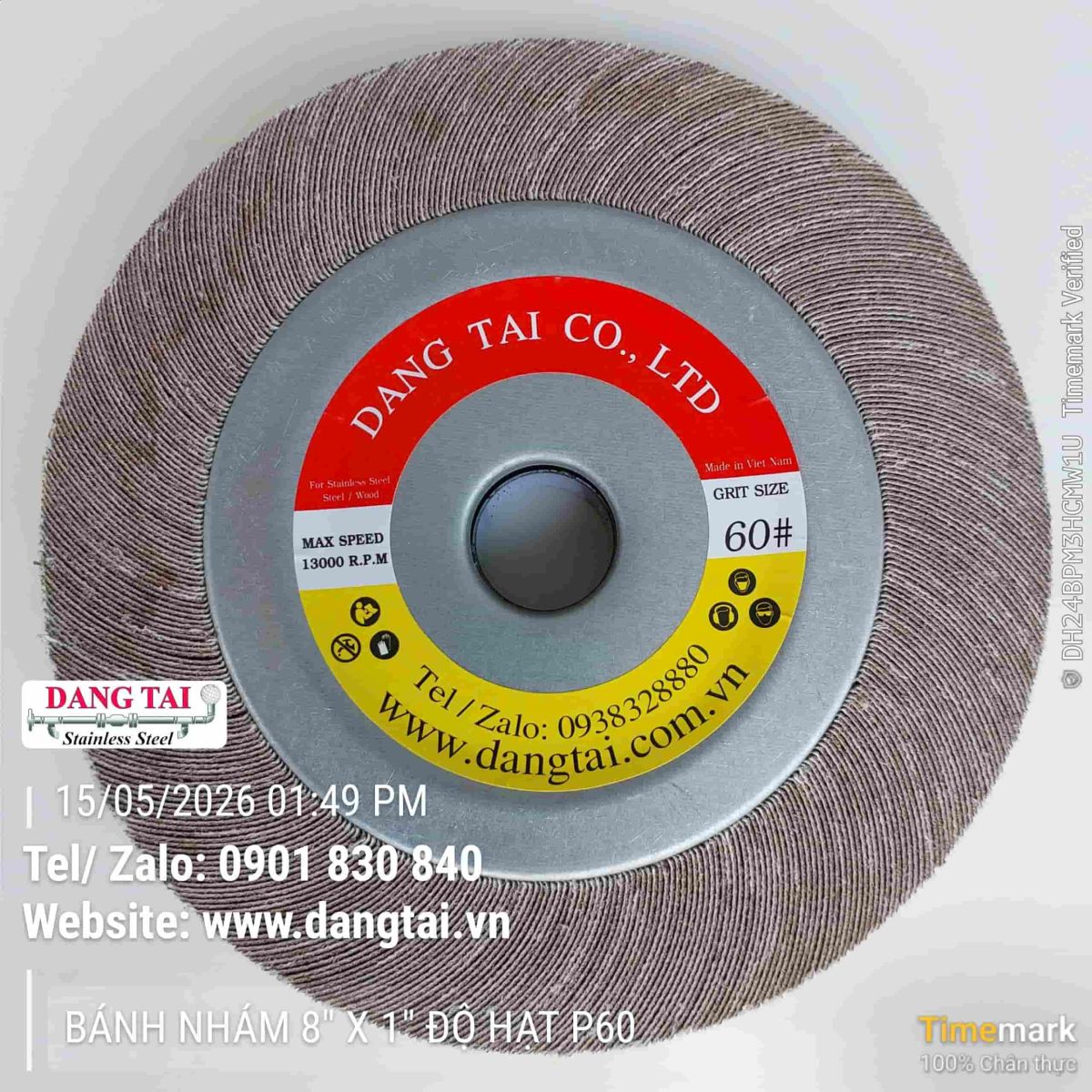 Bánh nhám chất lượng cao chuyên đánh bóng inox và kim loại hiệu quả