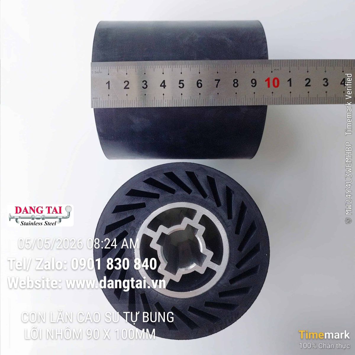 Con lăn nhám tự bung 90x100mm lõi nhôm dùng cho máy chà nhám