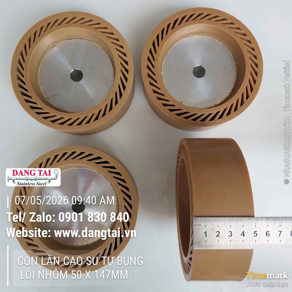 Con lăn cao su tự bung cho máy đánh bóng inox