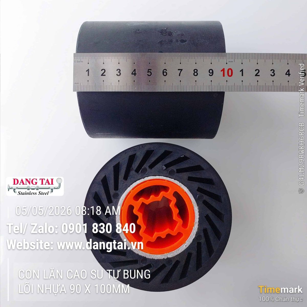 Con lăn nhám tự bung 90x100mm lõi nhựa dùng cho máy chà nhám