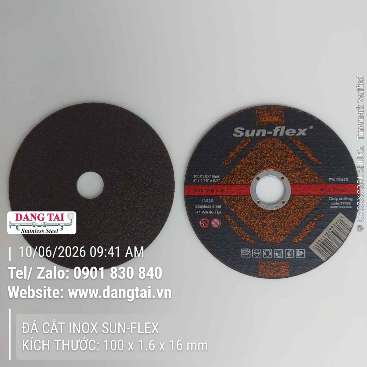 Đá cắt inox Sunflex siêu mỏng cho máy mài góc