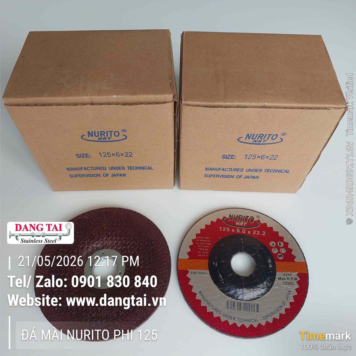 Đá mài sắt Nurito 125mm giá rẻ hàng có sẵn giao nhanh