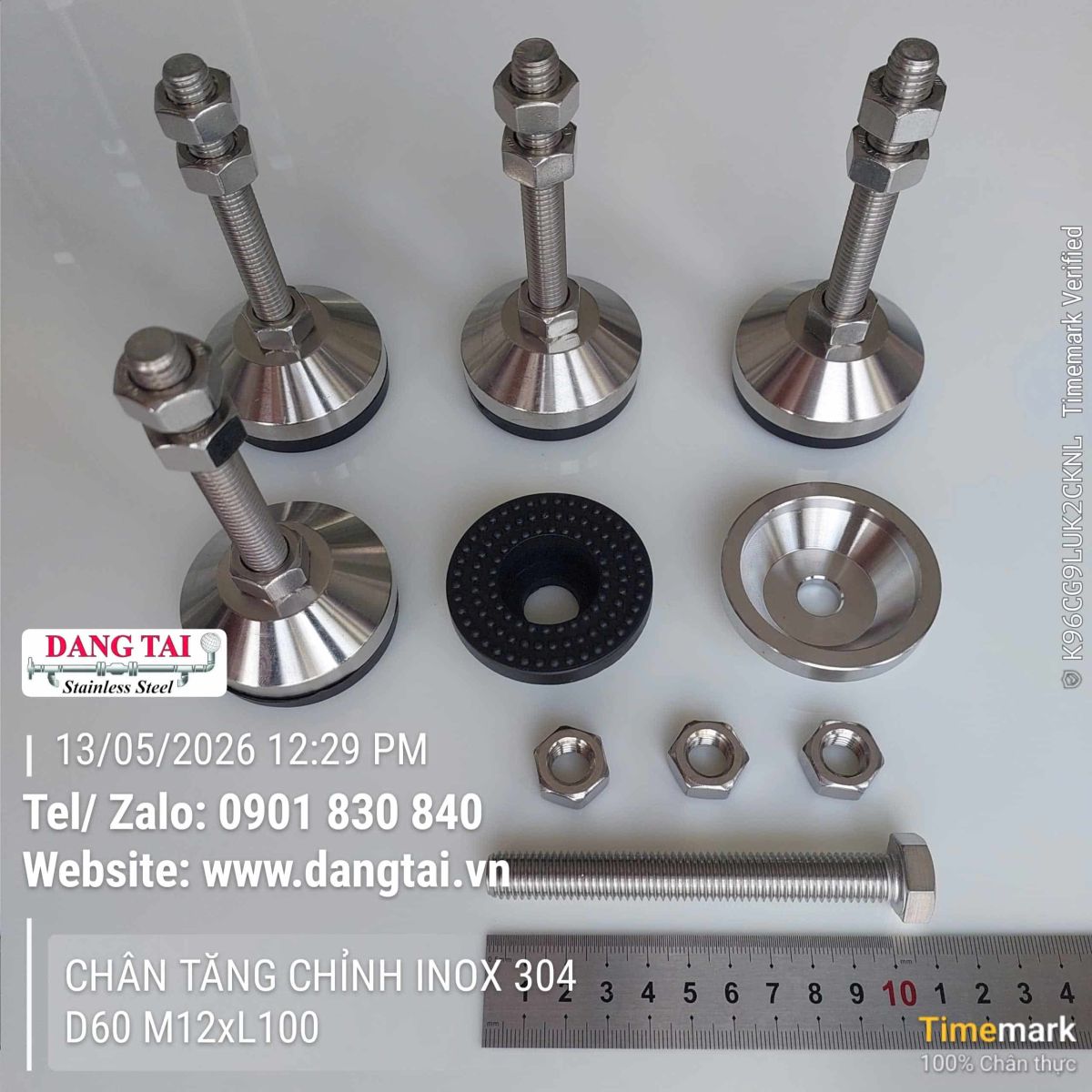 Chân tăng chỉnh ren inox 304 giá rẻ