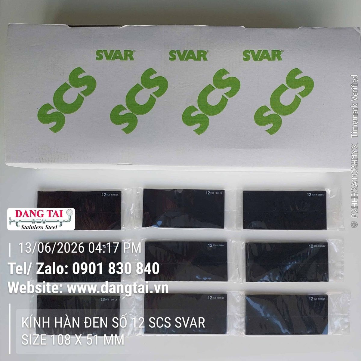 Kính Hàn Đen SCS Số 12 Chính Hãng