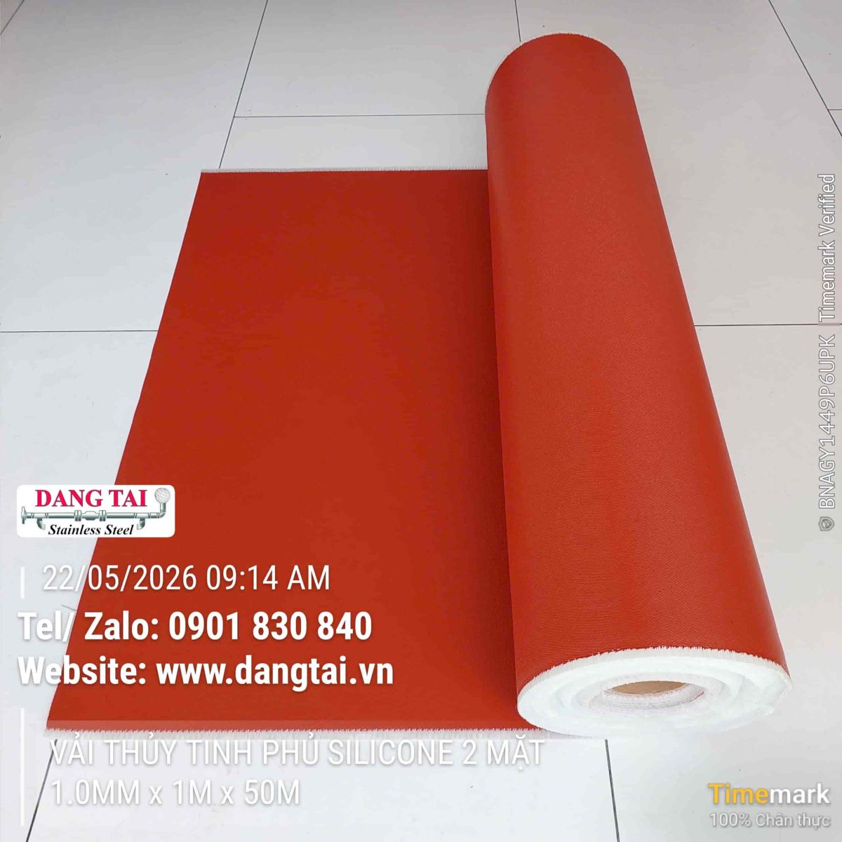 Vải thủy tinh chịu nhiệt phủ silicone cao cấp hàng sẵn kho