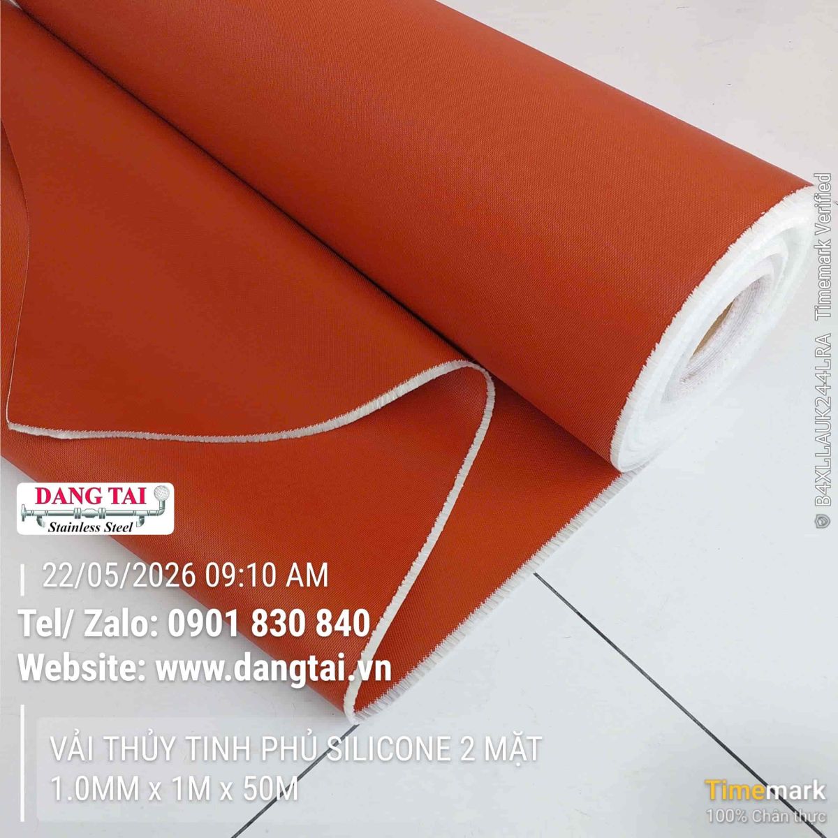 Vải thủy tinh phủ silicone 2 mặt chịu nhiệt chống cháy chất lượng cao