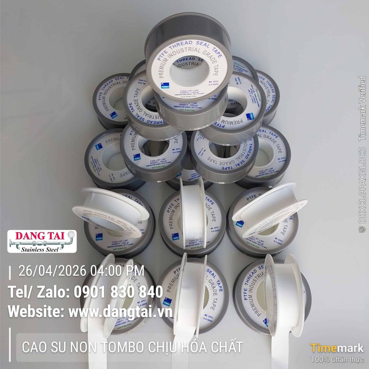 cao su non PTFE chịu hóa chất công nghiệp