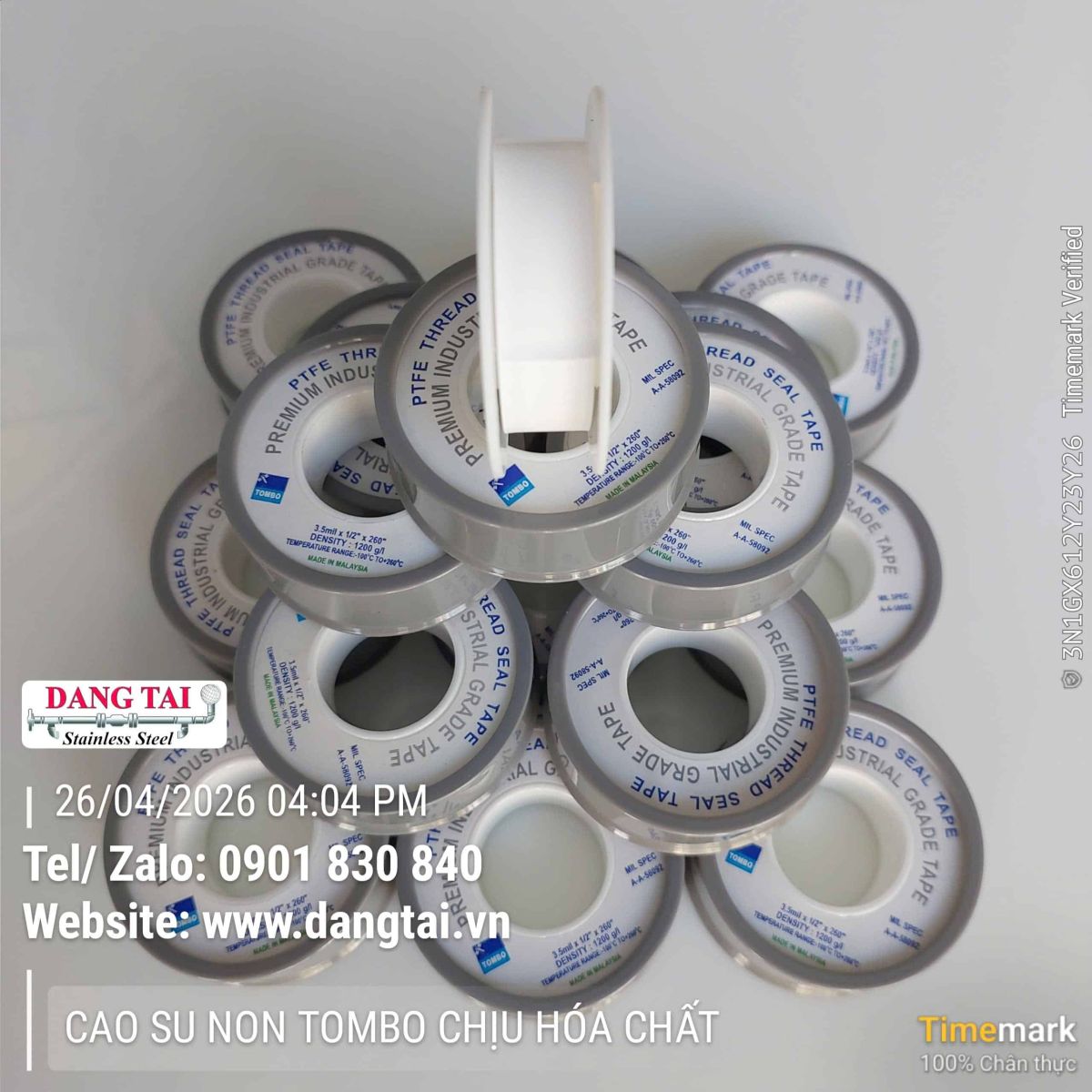 cao su non PTFE chống ăn mòn axit kiềm