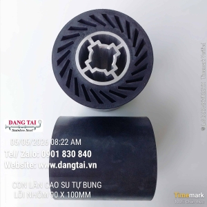 Con Lăn Cao Su Tự Bung 90x100mm Lõi Nhôm – Bền Chắc, Đánh Bóng Inox Hiệu Quả