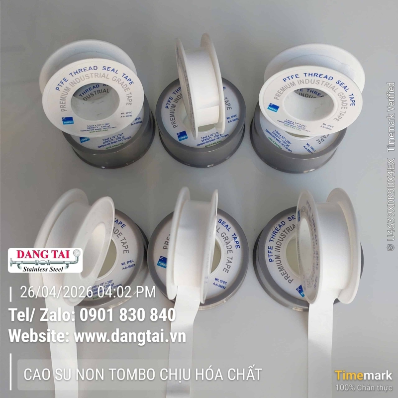 Cao Su Non Chịu Hóa Chất – PTFE Chống Ăn Mòn, Làm Kín Tốt, Giá Rẻ, Sẵn Kho