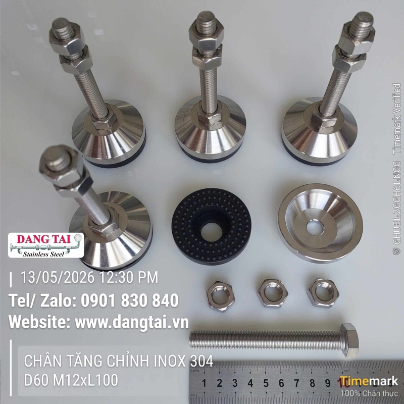 Chân Tăng Chỉnh Inox 304 Giá Rẻ – Đa Dạng Kích Thước, Hàng Có Sẵn