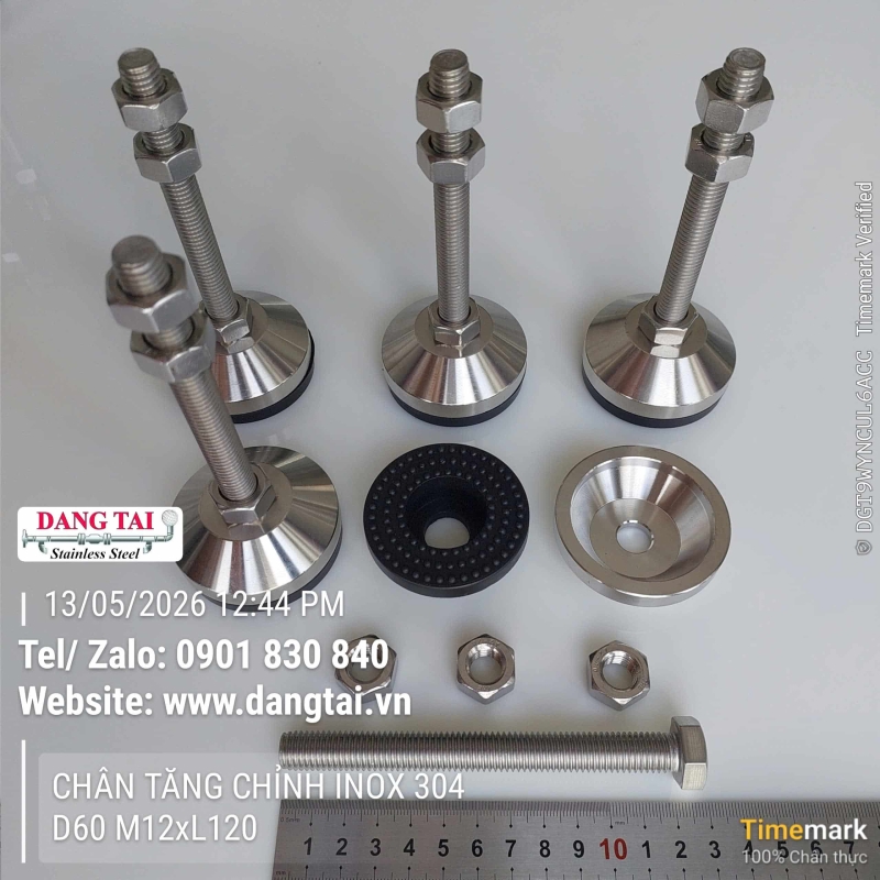 Chân Tăng Chỉnh Inox 304 Giá Rẻ – Đa Dạng Kích Thước, Hàng Có Sẵn