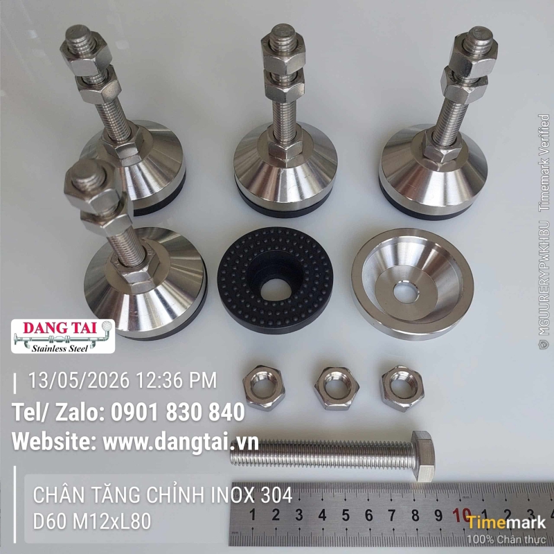 Chân Tăng Chỉnh Inox 304 Giá Rẻ – Đa Dạng Kích Thước, Hàng Có Sẵn