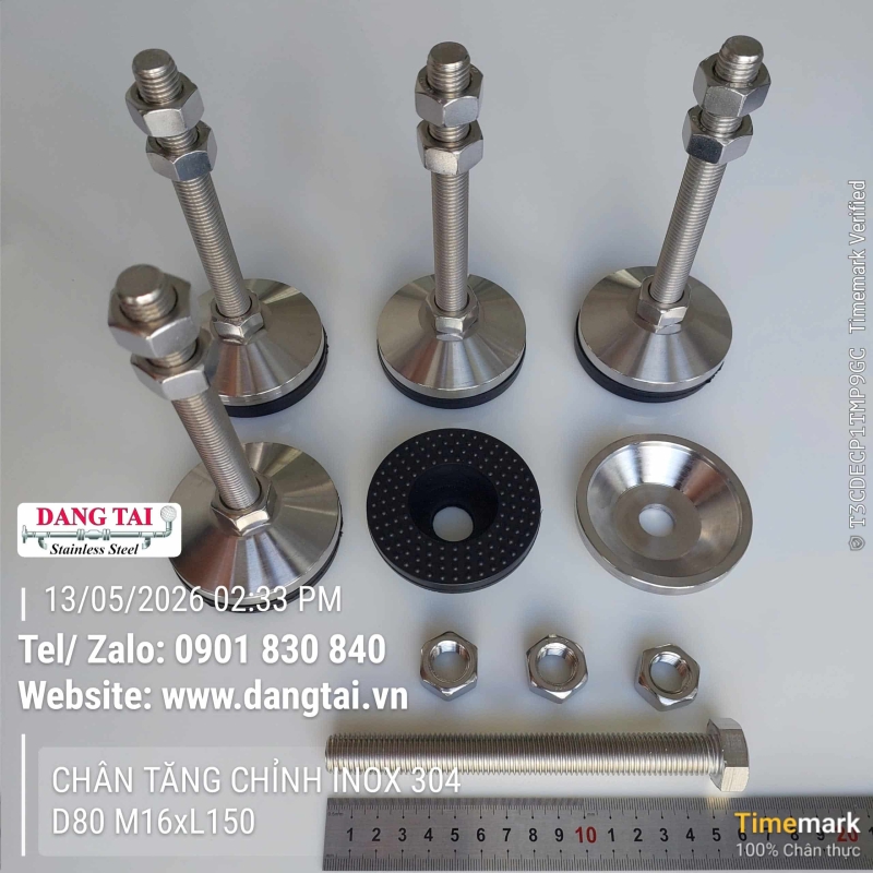 Chân Tăng Chỉnh Inox 304 Giá Rẻ – Đa Dạng Kích Thước, Hàng Có Sẵn