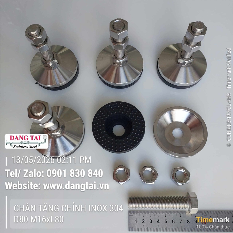 Chân Tăng Chỉnh Inox 304 Giá Rẻ – Đa Dạng Kích Thước, Hàng Có Sẵn