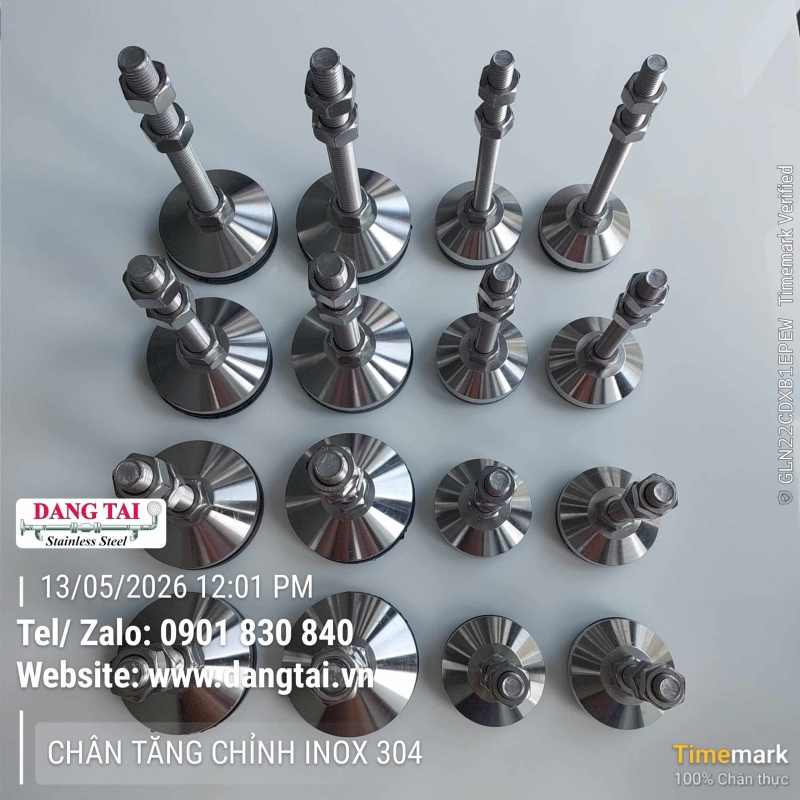 Chân Tăng Chỉnh Inox 304 Giá Rẻ – Đa Dạng Kích Thước, Hàng Có Sẵn