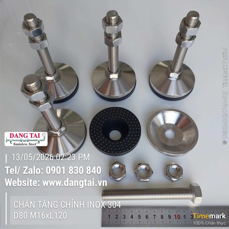 Chân Tăng Chỉnh Inox 304 Giá Rẻ – Đa Dạng Kích Thước, Hàng Có Sẵn