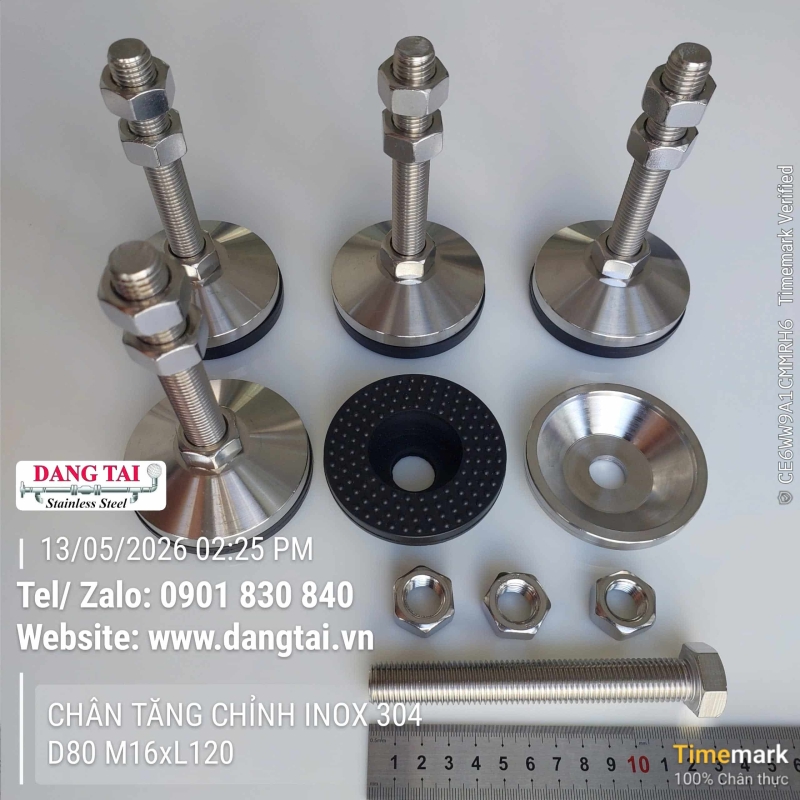 Chân Tăng Chỉnh Inox 304 Giá Rẻ – Đa Dạng Kích Thước, Hàng Có Sẵn
