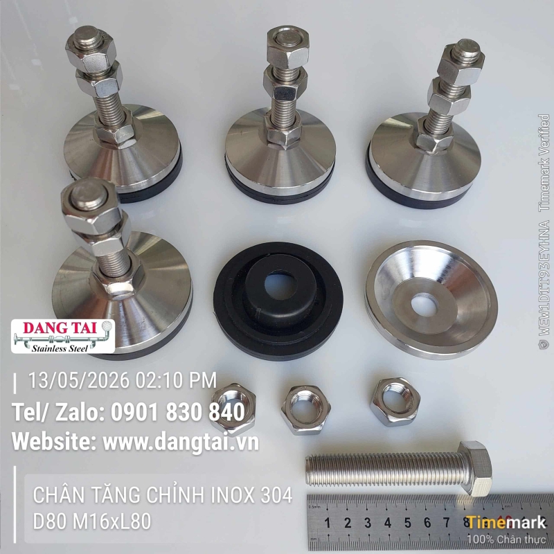 Chân Tăng Chỉnh Inox 304 Giá Rẻ – Đa Dạng Kích Thước, Hàng Có Sẵn