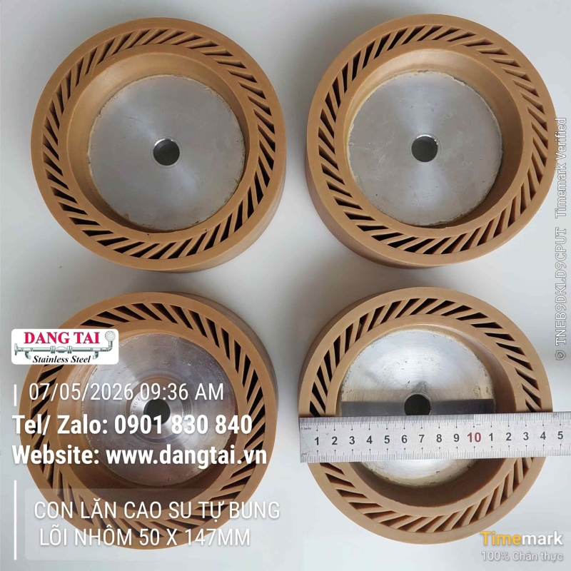Trục Cao Su Tự Bung 50x147mm – Đánh Bóng Inox, Kim Loại Giá Tốt