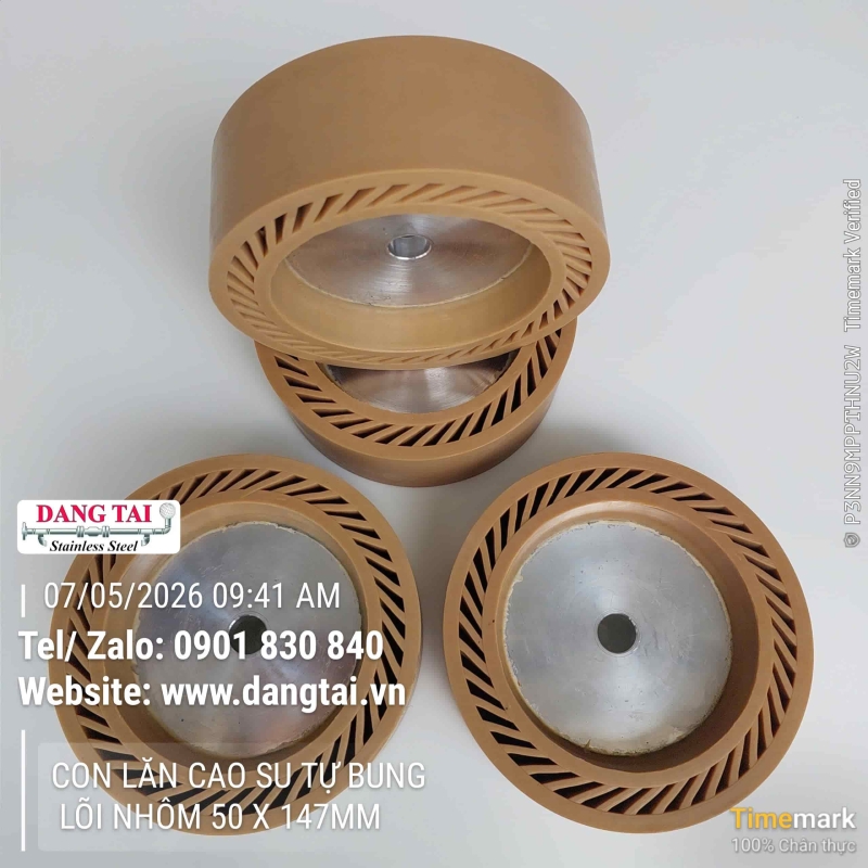 Trục Cao Su Tự Bung 50x147mm – Đánh Bóng Inox, Kim Loại Giá Tốt