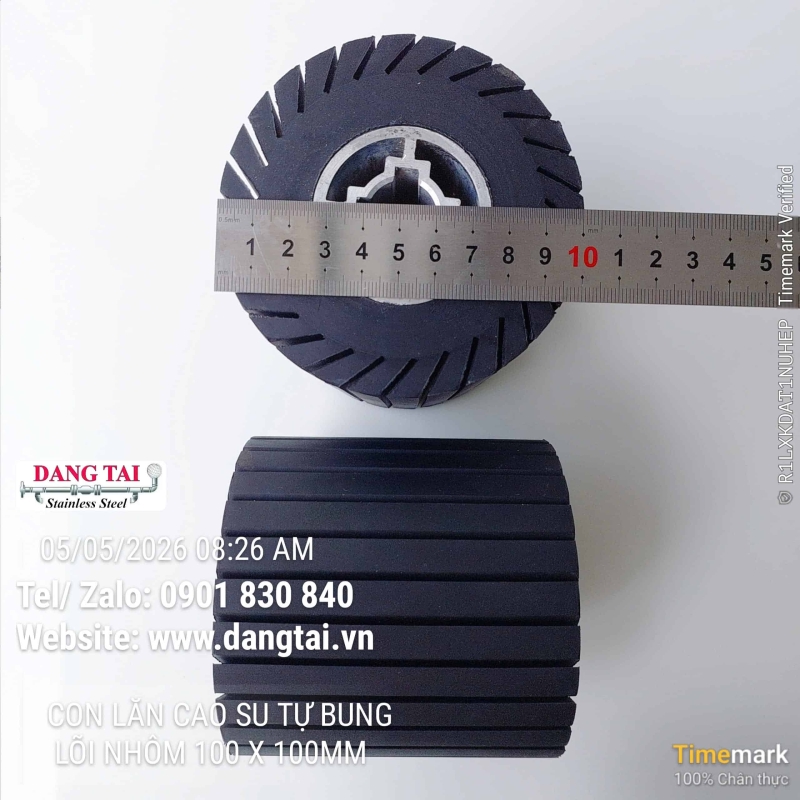 Con Lăn Cao Su Tự Bung 100x100mm – Đánh Bóng Inox, Kim Loại Giá Tốt