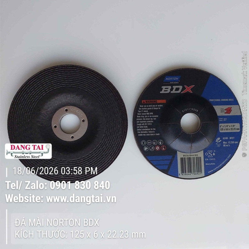 Đá Mài Norton BDX Chính Hãng – Mài Sắt, Thép, Kim Loại Bền Bỉ Giá Tốt