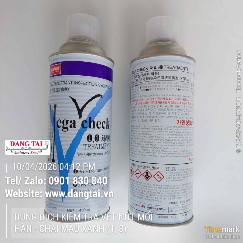 Dung dịch kiểm tra vết nứt mối hàn PT– Phát hiện nhanh & chính xác