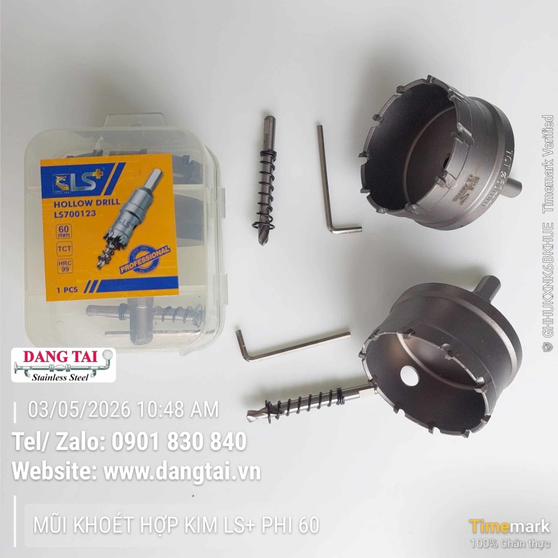 Mũi Khoét Hợp Kim LS+ – Khoan Lỗ Inox, Thép Chính Xác, Giá Tốt, Sẵn Kho