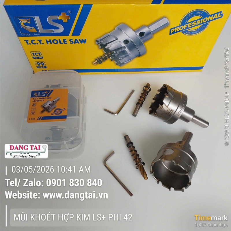 Mũi Khoét Hợp Kim LS+ – Khoan Lỗ Inox, Thép Chính Xác, Giá Tốt, Sẵn Kho
