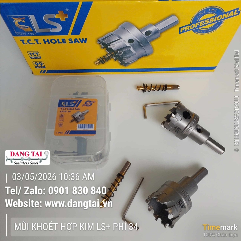 Mũi Khoét Hợp Kim LS+ – Khoan Lỗ Inox, Thép Chính Xác, Giá Tốt, Sẵn Kho
