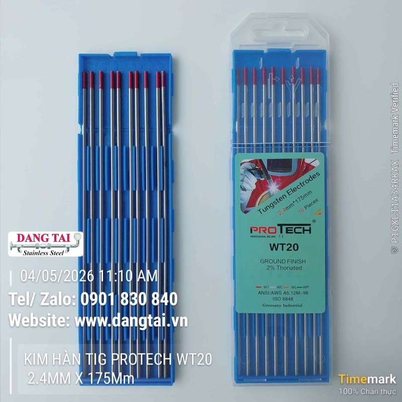 Kim Hàn TIG Protech Chính Hãng – Điện Cực Wolfram Bền, Hồ Quang Ổn Định, Giá Tốt