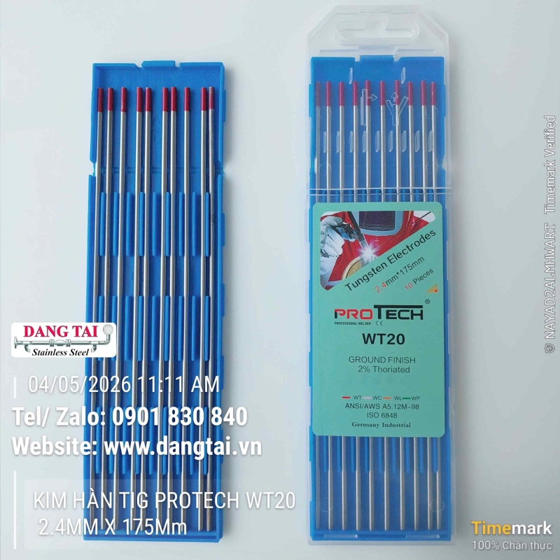 Kim Hàn TIG Protech Chính Hãng – Điện Cực Wolfram Bền, Hồ Quang Ổn Định, Giá Tốt