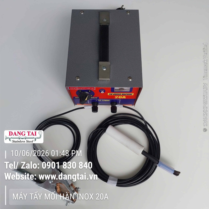 Máy Tẩy Mối Hàn Inox Điện Hóa 20A Chính Hãng – Tẩy Ố Vàng, Làm Sạch Mối Hàn Nhanh Chóng
