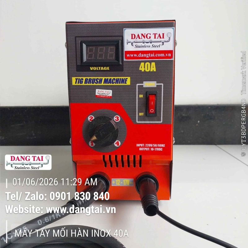 Máy Tẩy Mối Hàn Inox Điện Hóa 40A Giá Tốt – Làm Sạch Mối Hàn Nhanh, Hiệu Quả Cho Xưởng Cơ Khí